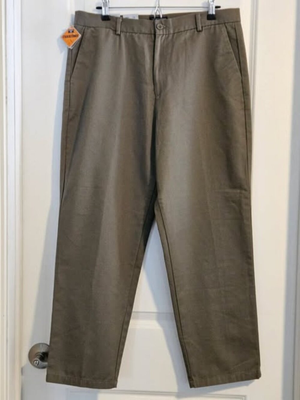 Dockers 16P Olive/Khaki Pants Flat Front Stain Defender